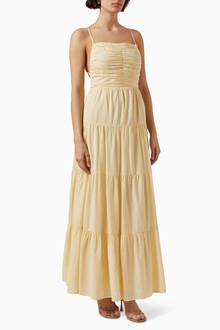 

Marnie Maxi Dress in Cotton-blend, Yellow