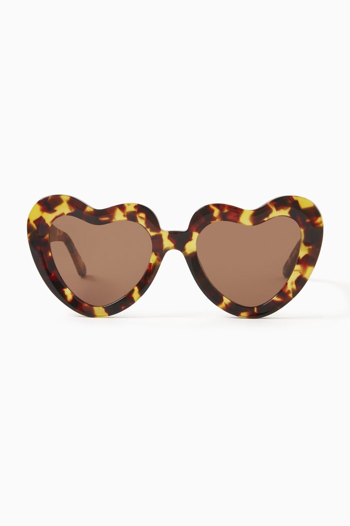 

The Coeur Heart-shaped Sunglasses in Acetate, Brown