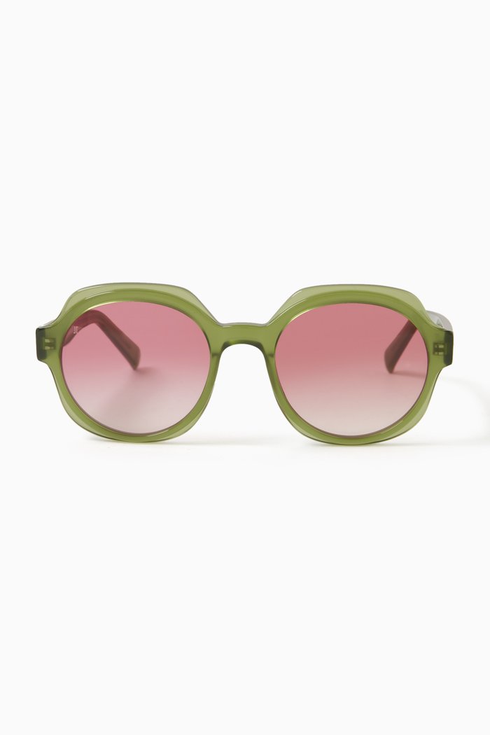 

The Fara The Sunglasses in Acetate, Green