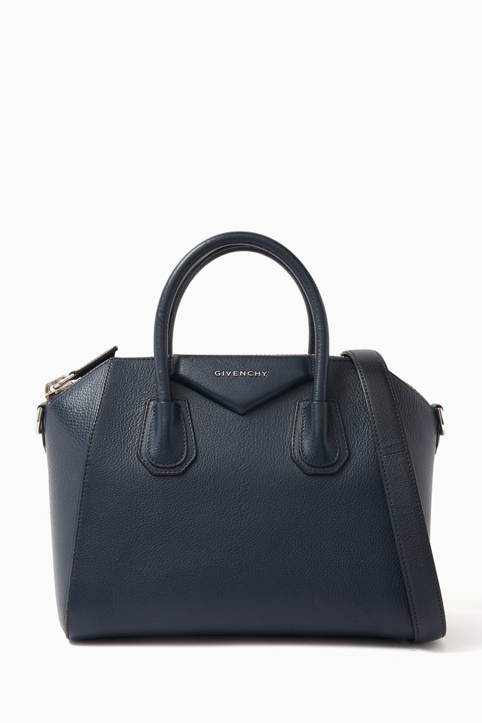 

Small Antigona Tote Bag in Leather, Blue
