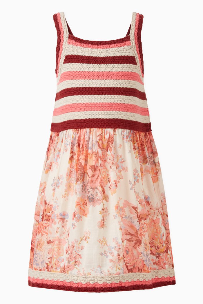 

Devi Crochet Dress in Cotton-knit, Orange