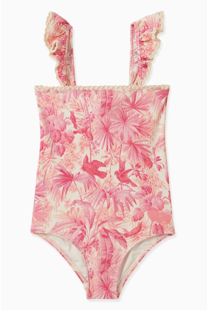 

Ginger Bandeau One-piece Swimsuit in Nylon-blend, Pink