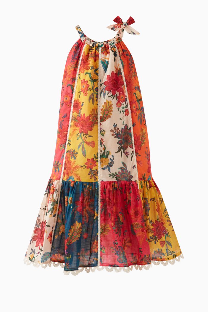 

Ginger Halter Dress in Cotton, Multicolour