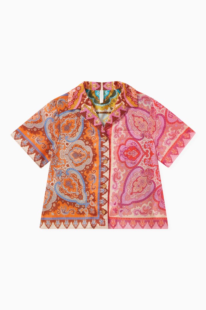

Halcyon Paisley Shirt in Cotton, Multicolour