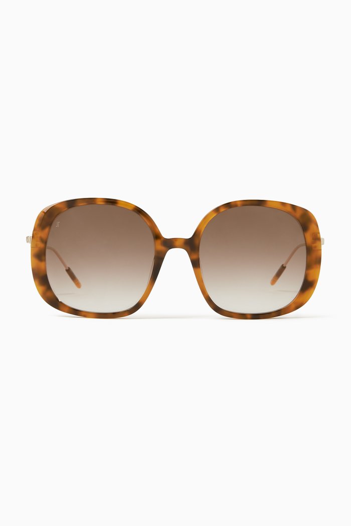 

Marilu Oversized Sunglasses in Acetate & Metal, Brown