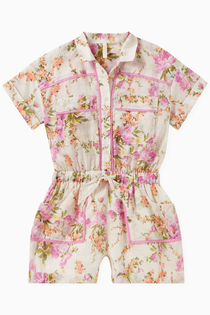 

Halcyon Floral Romper in Cotton, Multicolour