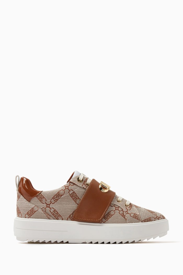 

Emmett Strap Lace-up Sneaker in Empire Logo Jacquard, Neutral