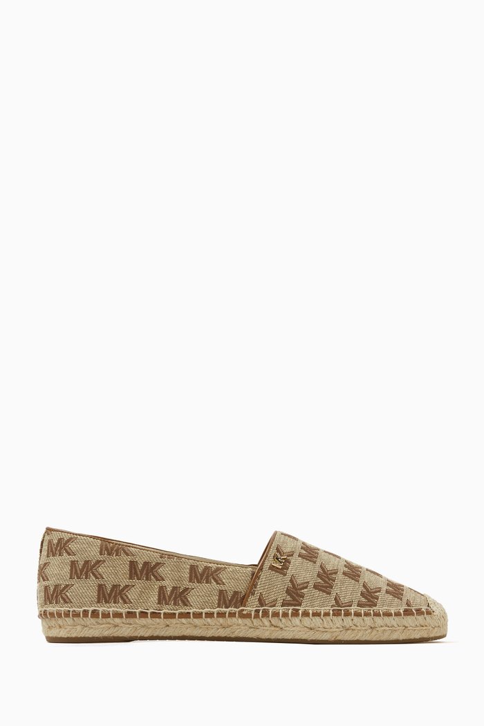 

Kendrick Slip-on Espadrilles in Logo Jacquard, Neutral