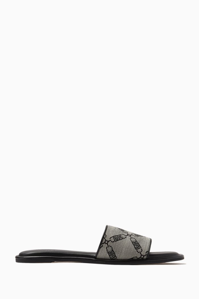 

Hayworth Slide Sandal in Empire Logo Jacquard, Neutral