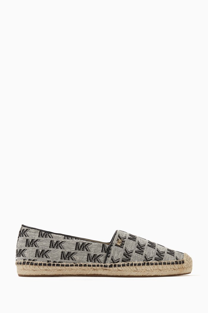 

Kendrick Slip-on Espadrilles in Logo Jacquard, Black