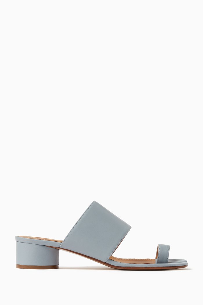 

Tabi Low Mules in Smooth Leather, Blue