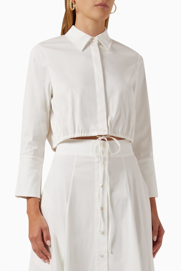

Bon Crop Top in Poplin, White