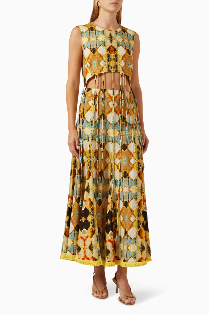 

Talia Top in Linen, Multicolour