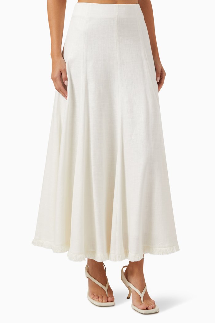 

Elie Maxi Skirt, White