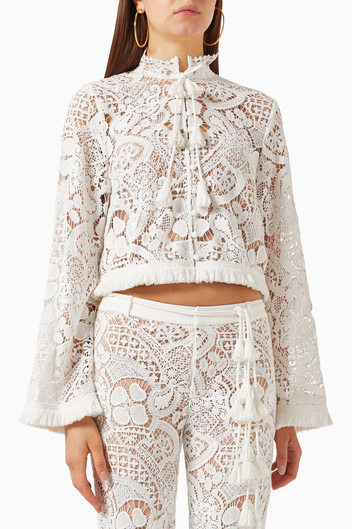 

Callin Eyelet Top, White