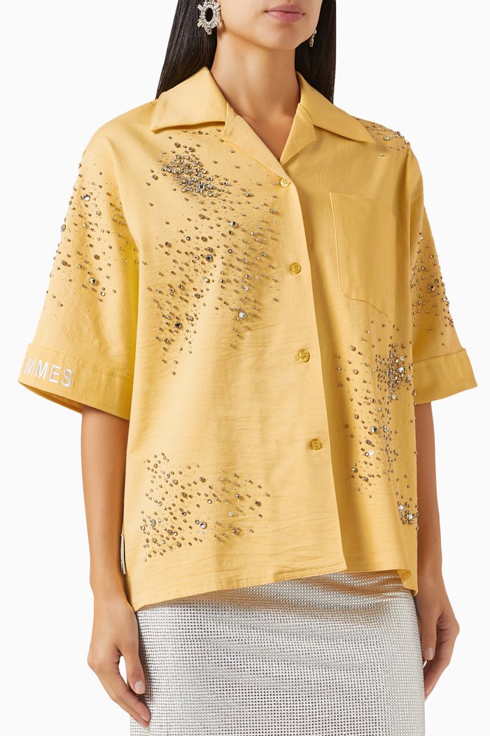 

Bowling Shirt in Cotton, Yellow