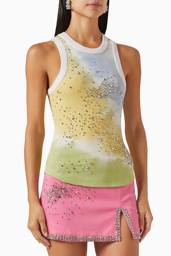 

Tie Dye Tank Top in Jersey, Yellow