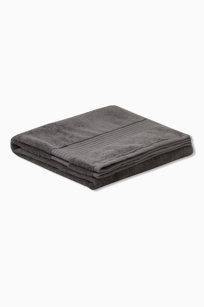

Signature Pony Bath Towel in Cotton, Grey