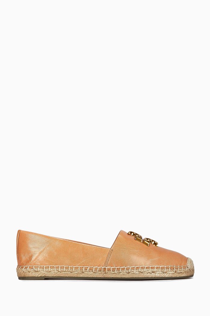 Eleanor Espadrilles in Leather, Brown