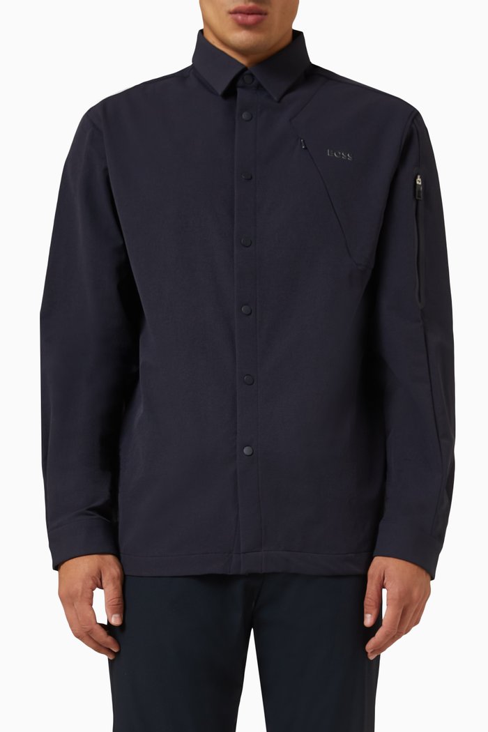 Overshirt in Nylon, Blue