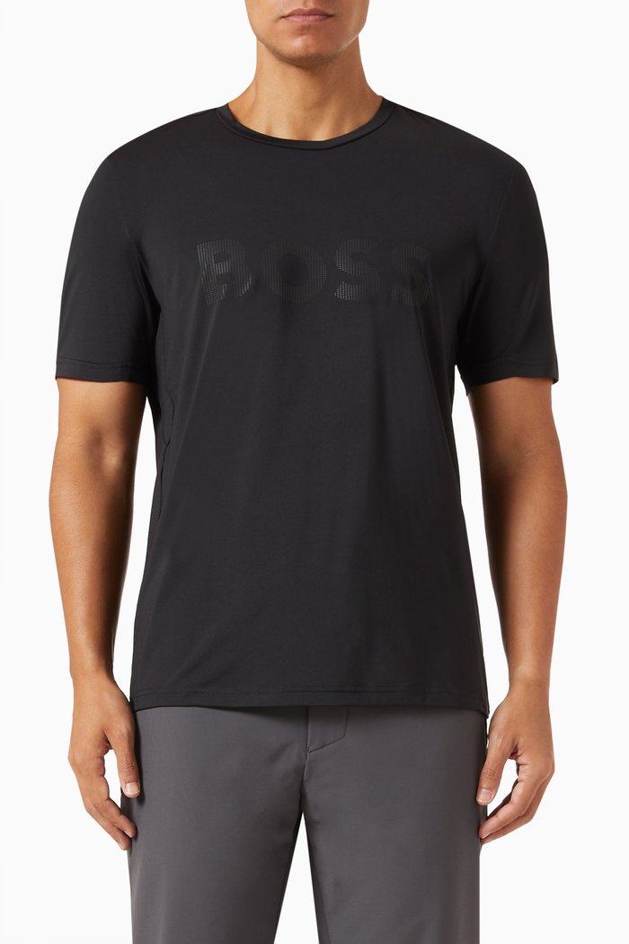 Slim-fit T-shirt in Jersey, Black