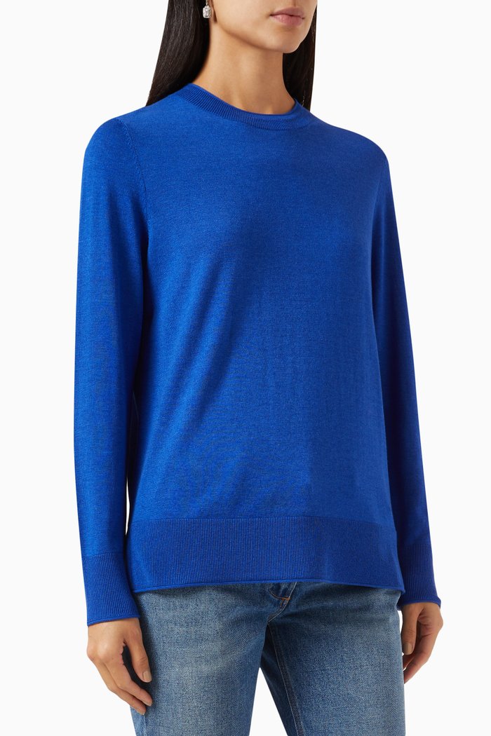 

Fanikasa Logo Sweater in Cotton-knit, Blue