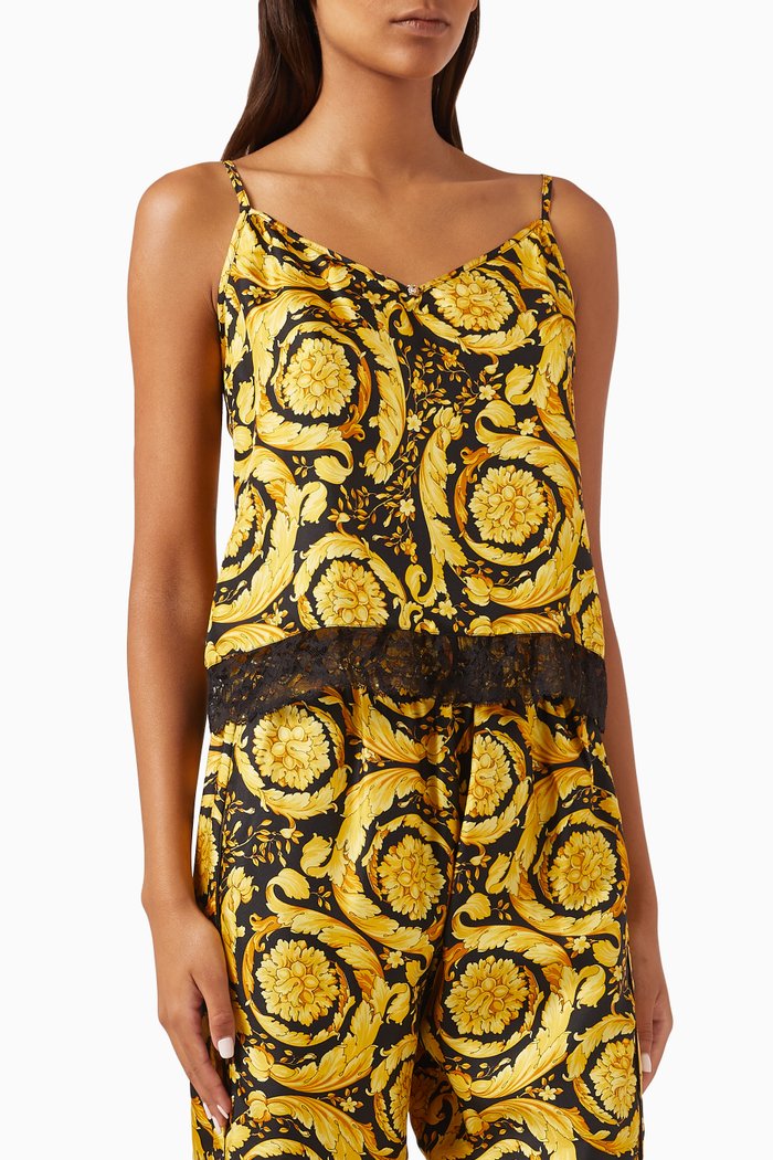 

Barocco-print Cami Top in Silk-twill, Multicolour