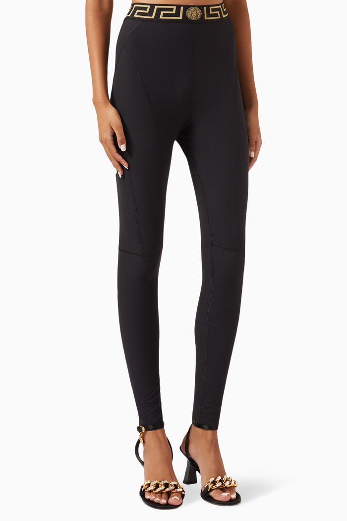 

Greca Leggings in Matte-lycra, Black