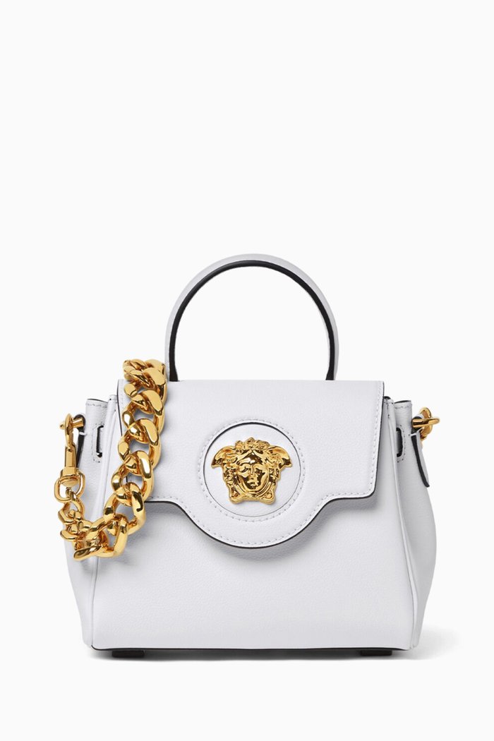 

Small La Medusa Handbag in Leather, White