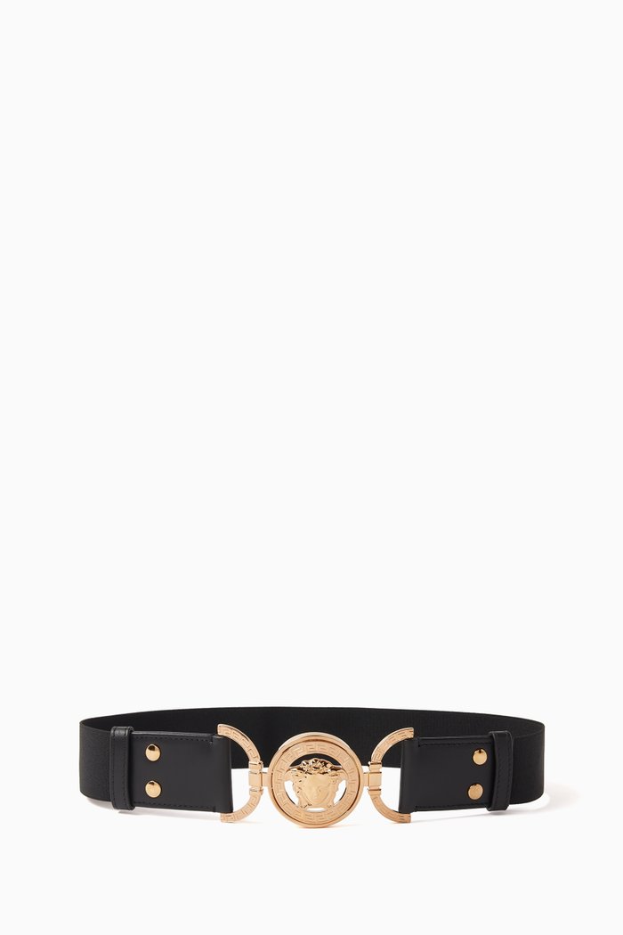 

La Medusa Belt in Leather & Elastic, Multicolour