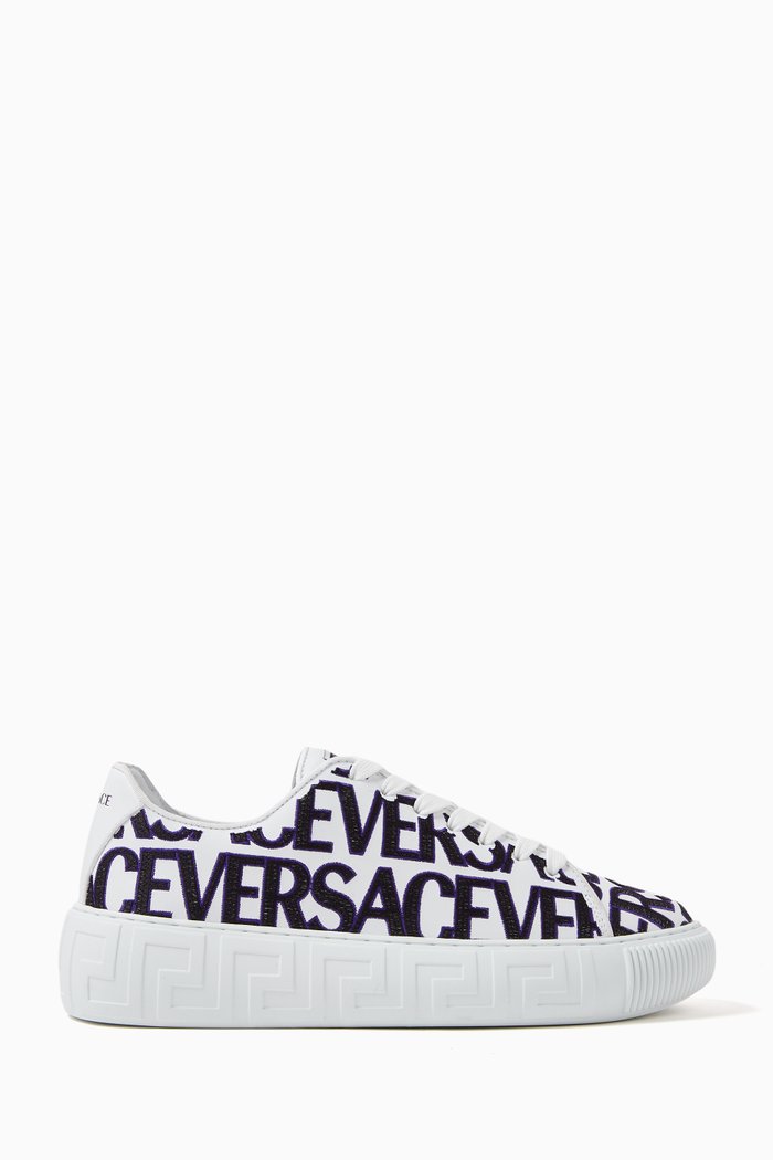 

Versace Allover La Greca Sneakers in Canvas, Multicolour