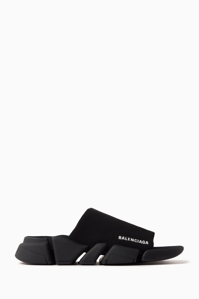 

Speed 2.0 Slide Sandals in Recycled Knit, Black