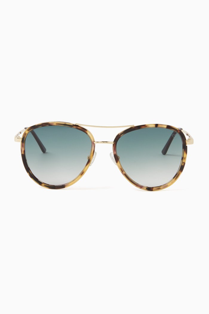 

Saint Tropez Sunglasses in Acetate & Metal, Gold