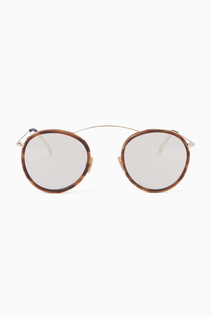 

Metro 2 Sunglasses in Acetate & Metal, Gold