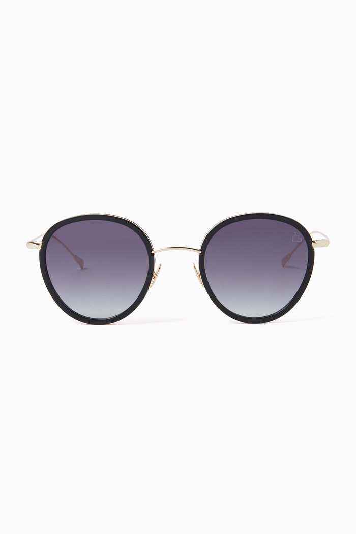 

Morgan Flat Sunglasses in Acetate & Metal, Multicolour