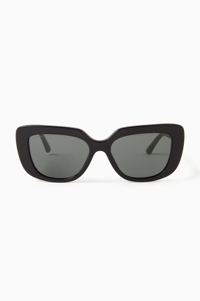 

Bvlgari Bvlgari Square Sunglasses in Acetate, Black