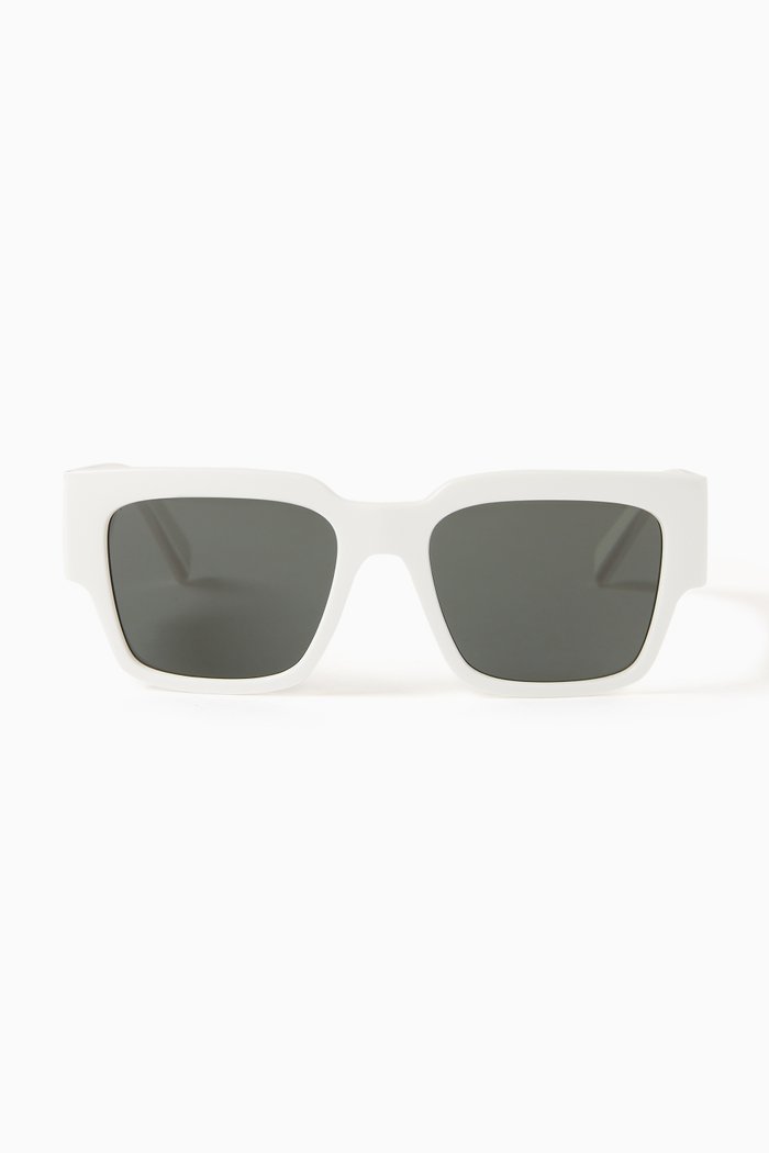 

Square Sunglasses in Acetate, White