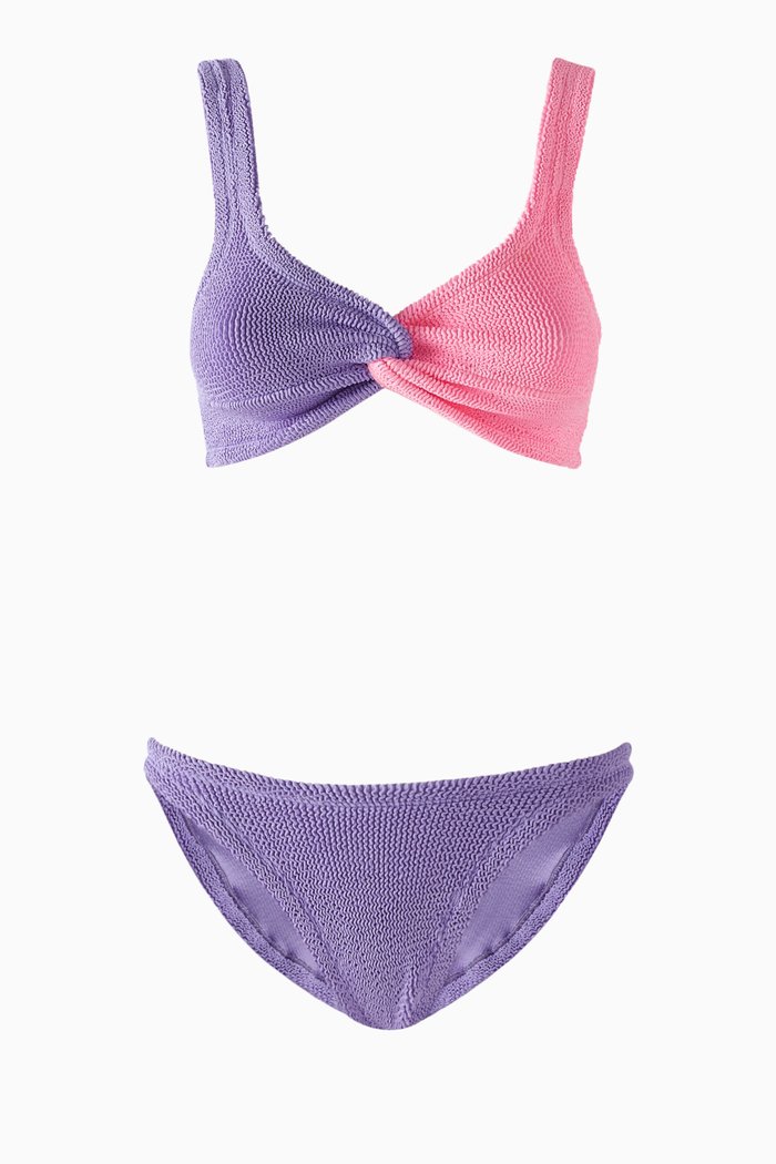 

Duo Chelsea Bikini Set in Crinkle Nylon, Pink