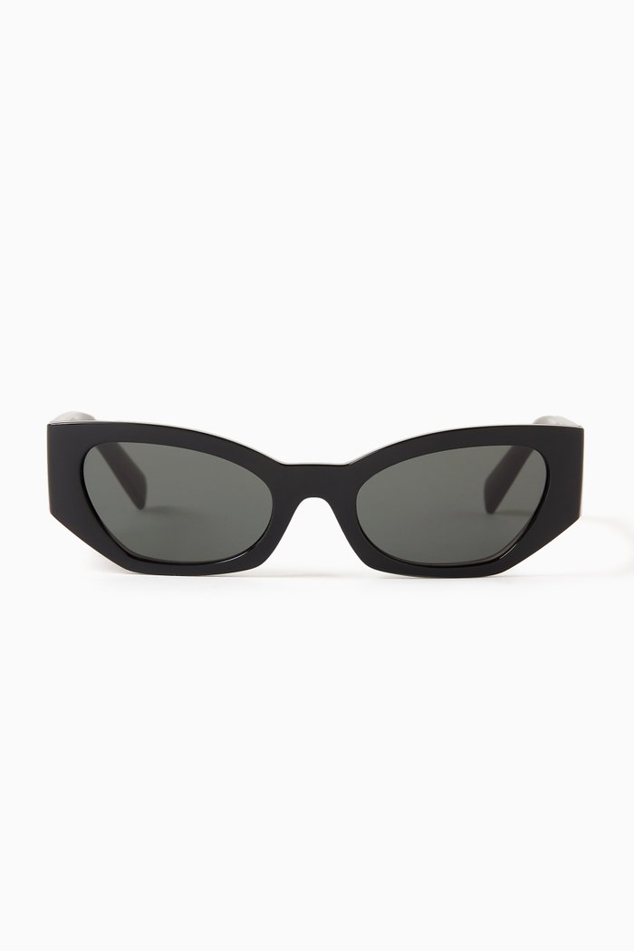 

Cat-eye Sunglasses in Acetate, Black