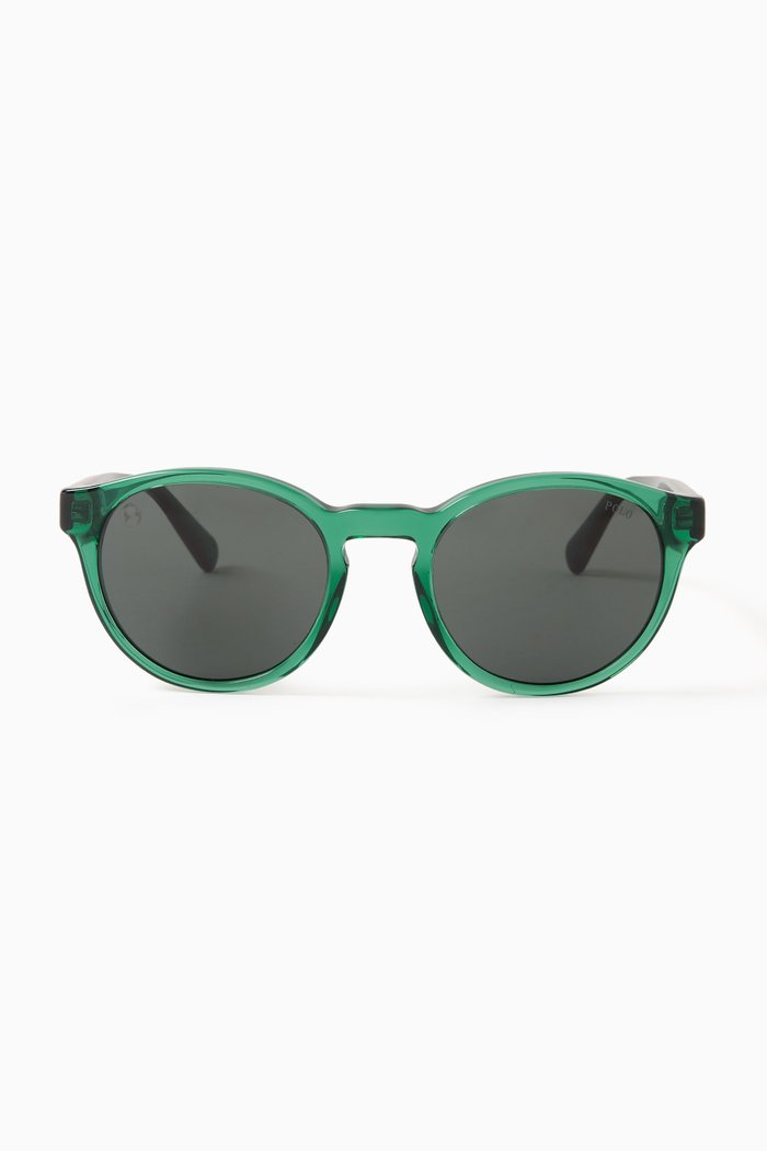 

Round Sunglasses in Acetate, Black