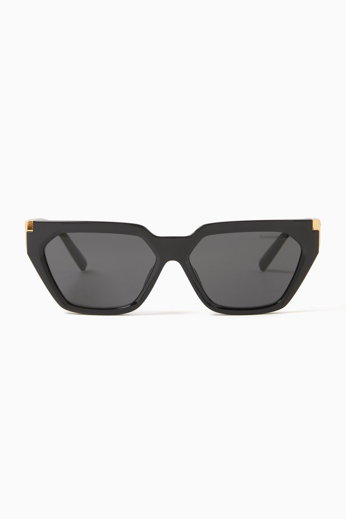 

T Sunglasses in Acetate, Black