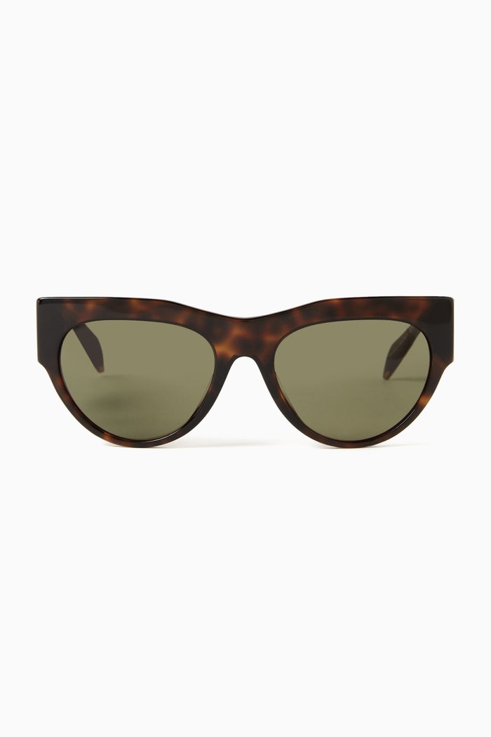 

Winged Medusa Cat-eye Sunglasses in Acetate, Brown