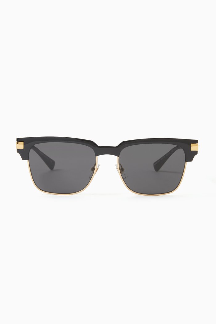 

Square Frame Sunglasses in Acetate, Black