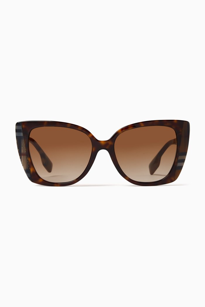 

Cat-eye Sunglasses in Acetate, Brown