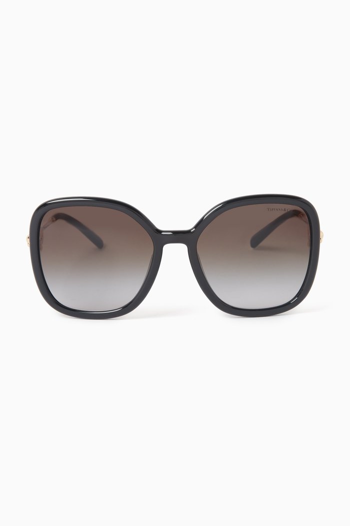 

Butterfly Sunglasses in Acetate, Black