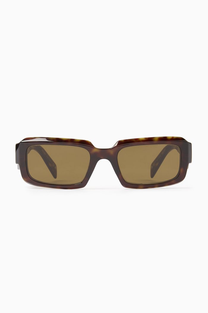 

Square Tortoiseshell Sunglasses in Acetate, Brown