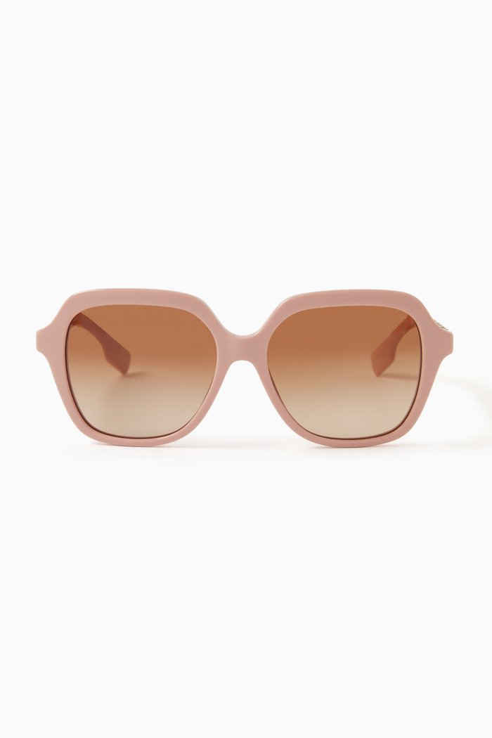 

Oversized Square Sunglasses in Acetate, Black
