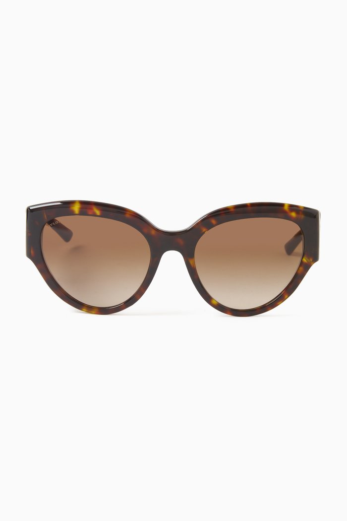 

Cat-eye Sunglasses in Acetate, Brown