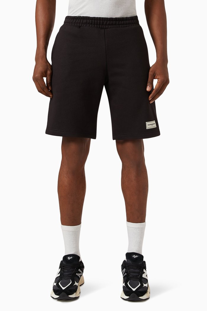 

Lounge Shorts in Organic Cotton-blend, Black