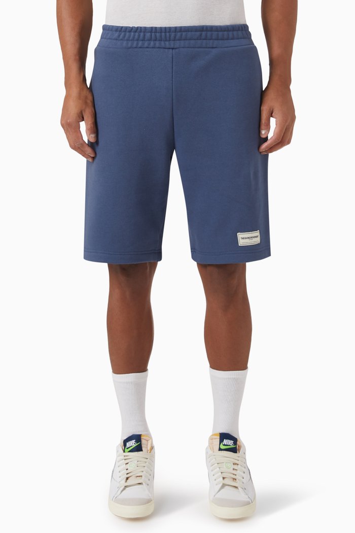

Lounge Shorts in Organic Cotton-blend, Blue
